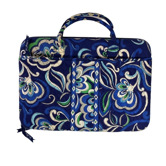 VERA BRADLEY blue paisley hard shell computer case - Picture 3 of 5